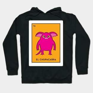 El Chupacabra Lotería Rosa Hoodie